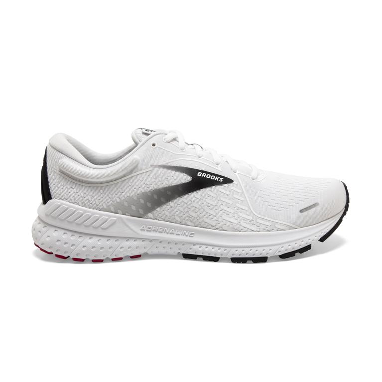 Brooks Men's Adrenaline GTS 21 Walking Shoes - White/Black/Red (BPDK39756)